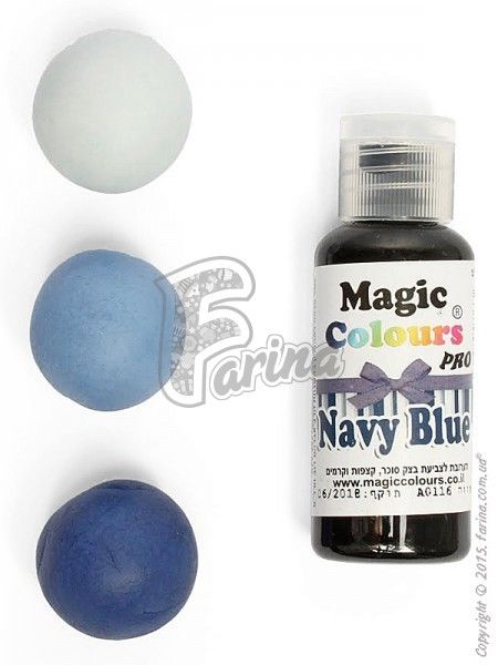 Краситель гелевый пищевой Magic Colours Pro 32г - Темный Синий (Navy Blue)< фото цена